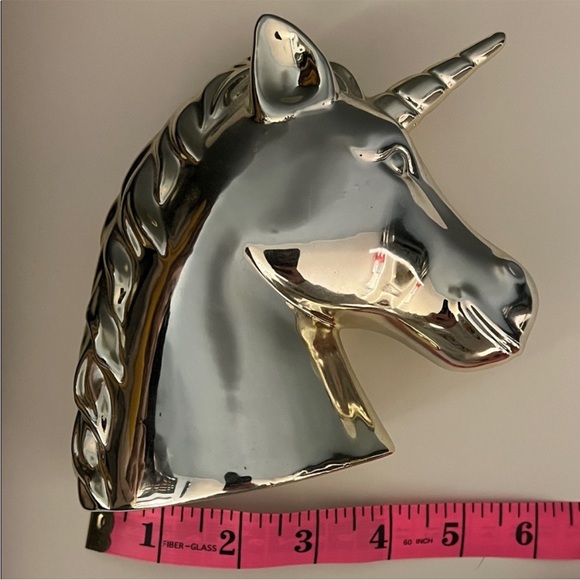 Unbranded Gold Unicorn Head Piggy Bank - Picture 8 of 9